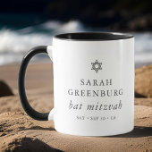 Eenvoudige moderne legant ster van David Bat Mitzv Mok