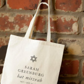 Eenvoudige moderne legant ster van David Bat Mitzv Tote Bag