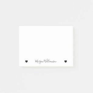 Eenvoudige moderne legante naam post-it® notes