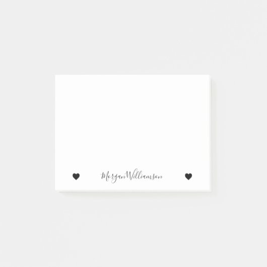 Eenvoudige moderne legante naam post-it® notes (Voorkant)