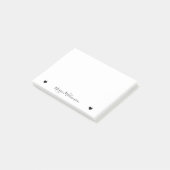 Eenvoudige moderne legante naam post-it® notes (Schuin)