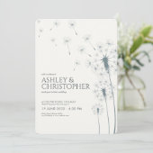 Eenvoudige moderne leisteen grijs paardenbloem bru kaart (Staand voorkant)