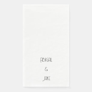 Eenvoudige Moderne Lettertypen Namen Bruiloft  Servet