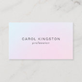 Eenvoudige, moderne lichte holografische meisjespr visitekaartje (Voorkant)