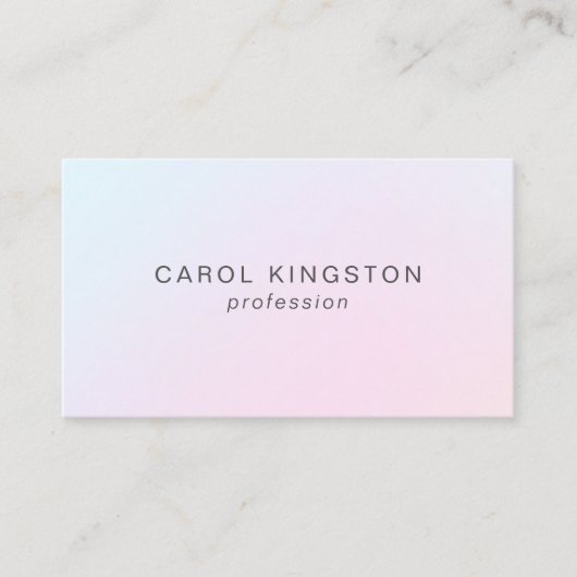 Eenvoudige, moderne lichte holografische meisjespr visitekaartje (Voorkant)