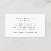 Eenvoudige, moderne lichte holografische meisjespr visitekaartje (Achterkant)