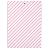 Eenvoudige moderne lichte roze lijn streep klembord (Achterkant)