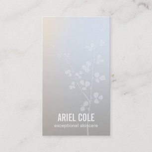 Eenvoudige, moderne, lichtgrijze boomvertakking visitekaartje