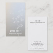 Eenvoudige, moderne, lichtgrijze boomvertakking visitekaartje (Voorkant / Achterkant)