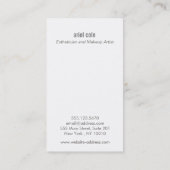 Eenvoudige, moderne, lichtgrijze boomvertakking visitekaartje (Achterkant)