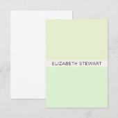 Eenvoudige Moderne Lichtgroene Professional Notitiekaartje (Voorkant / Achterkant)