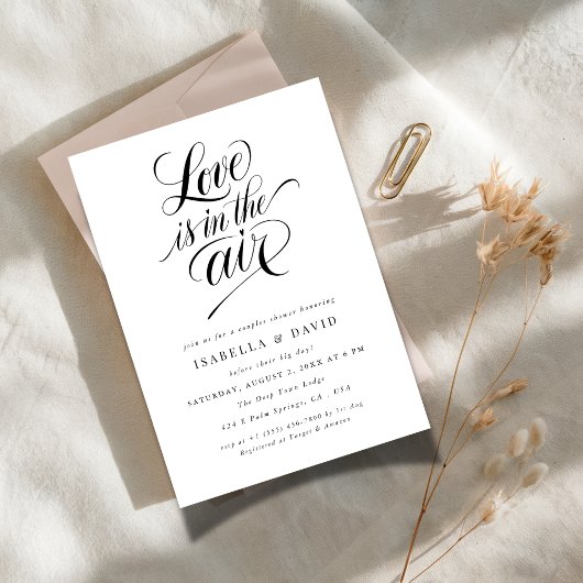 Eenvoudige Moderne Liefde is in de Lucht Koppel Br Kaart