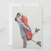 Eenvoudige Moderne Lijnboog met Fotohuwelijk Kaart (Achterkant)