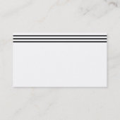 EENVOUDIGE MODERNE LIJNEN mannelijk classy zwart o Visitekaartje (Achterkant)