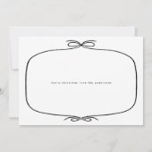 Eenvoudige Moderne Lint Foto Kerstmis Feestdagenkaart (Achterkant)