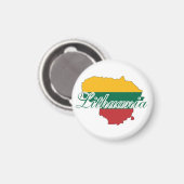 Eenvoudige moderne Litouwse kaart Vlag Magneet (Voorkant / Achterkant)