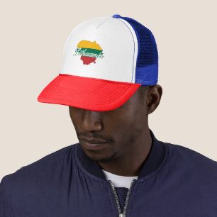 Eenvoudige moderne Litouwse kaart Vlag Trucker Pet