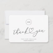 Eenvoudige, moderne Logo-couponpromo Bedankkaart (Voorkant)
