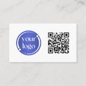 Eenvoudige moderne Logo en QR Code Professional Visitekaartje (Voorkant)