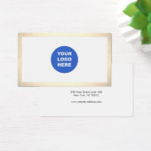 Eenvoudige, moderne Logo Gold Border toevoegen Visitekaartje (Bureau)