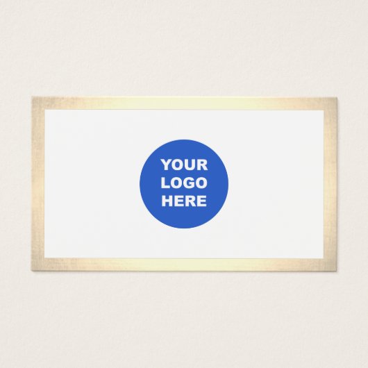 Eenvoudige, moderne Logo Gold Border toevoegen Visitekaartje (Voorkant)