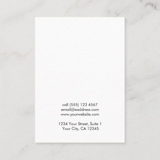 Eenvoudige, moderne Logo-Ketting-racelet-kaart Visitekaartje (Achterkant)