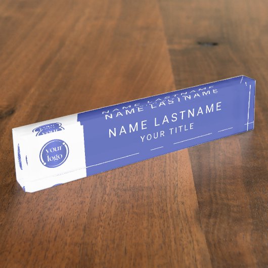 Eenvoudige moderne Logo met naam en titel Naambordje (Zijkant)