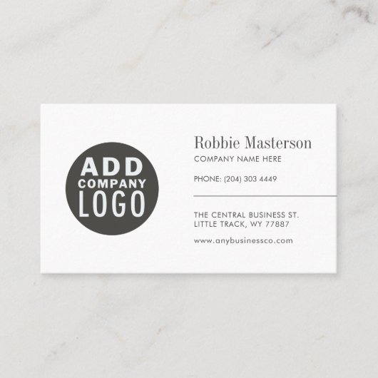 Eenvoudige moderne Logo-minimalist Visitekaartje (Voorkant)