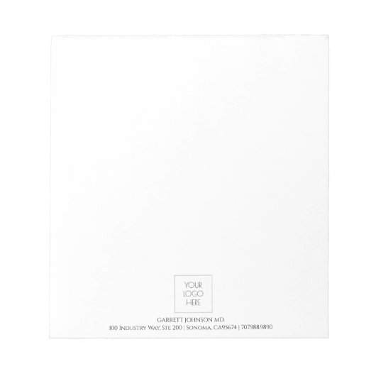 Eenvoudige moderne Logo-minimalistische arts Notitieblok (Voorkant)
