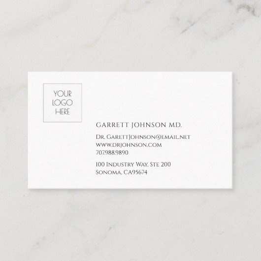 Eenvoudige moderne Logo-minimalistische arts Visitekaartje (Voorkant)