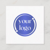 Eenvoudige moderne Logo op wit Vierkante Visitekaartje (Voorkant)