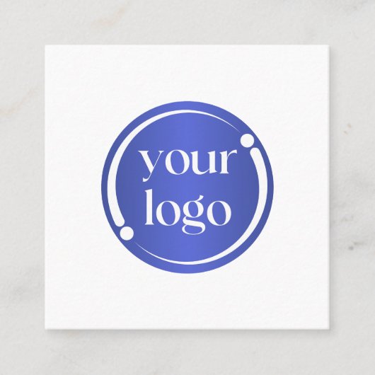 Eenvoudige moderne Logo op wit Vierkante Visitekaartje (Voorkant)
