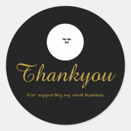 Eenvoudige moderne Logo-scriptorder Bedankt Ronde Sticker