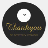 Eenvoudige moderne Logo-scriptorder Bedankt Ronde Sticker (Voorkant)