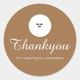 Eenvoudige moderne Logo-scriptorder Bedankt Ronde Sticker