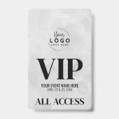 Eenvoudige moderne logo VIP-pas Badge (Achterkant)