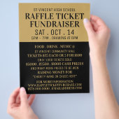 Eenvoudige & Moderne, Lotterijticket Fondsenwervin Flyer (Hand)