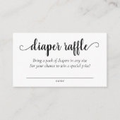 Eenvoudige moderne luier Raffle | Klassiek Baby sh Informatiekaartje (Voorkant)