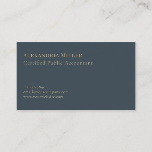 Eenvoudige moderne luxe gouden Logo Visitekaartje (Voorkant)