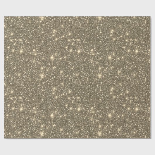 Eenvoudige Moderne Luxe Gouden Zand Glinsterende G Cadeaupapier (Vlak)