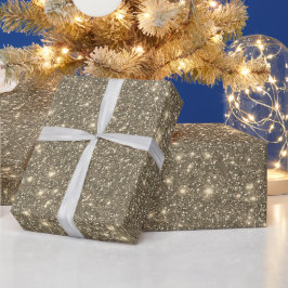 Eenvoudige Moderne Luxe Gouden Zand Schitterende G Cadeaupapier