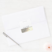 Eenvoudige, moderne luxe typografie wit goudplein vierkante sticker (Envelop)