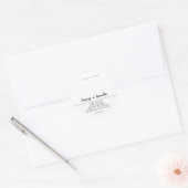 Eenvoudige, moderne, luxe typografie, wit product  ronde sticker (Envelop)