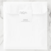 Eenvoudige moderne luxe typografie witte kaars vierkante sticker (Tas)