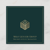 Eenvoudige moderne luxe vierkante visitekaartje (Voorkant)