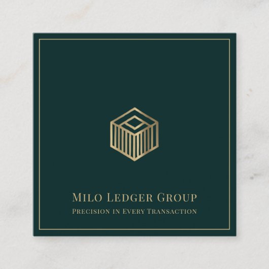 Eenvoudige moderne luxe vierkante visitekaartje (Voorkant)