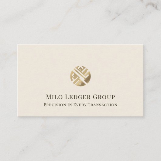 Eenvoudige moderne luxe visitekaartje (Voorkant)