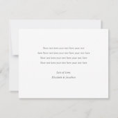 Eenvoudige moderne maatjongen of meisjesfotogeboor aankondiging (Achterkant)