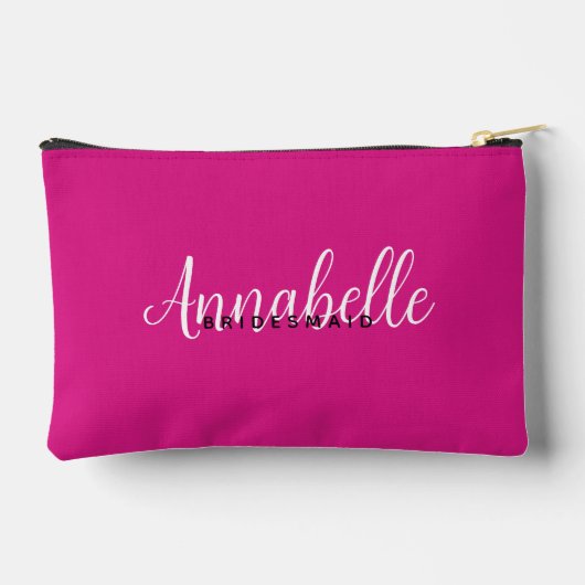 Eenvoudige Moderne Magenta Roze Bruiloft Custom Etui (Achterkant)