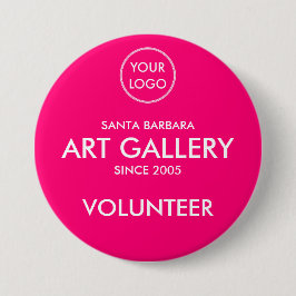 Eenvoudige moderne Magenta voegt de vrijwilliger v Ronde Button 7,6 Cm